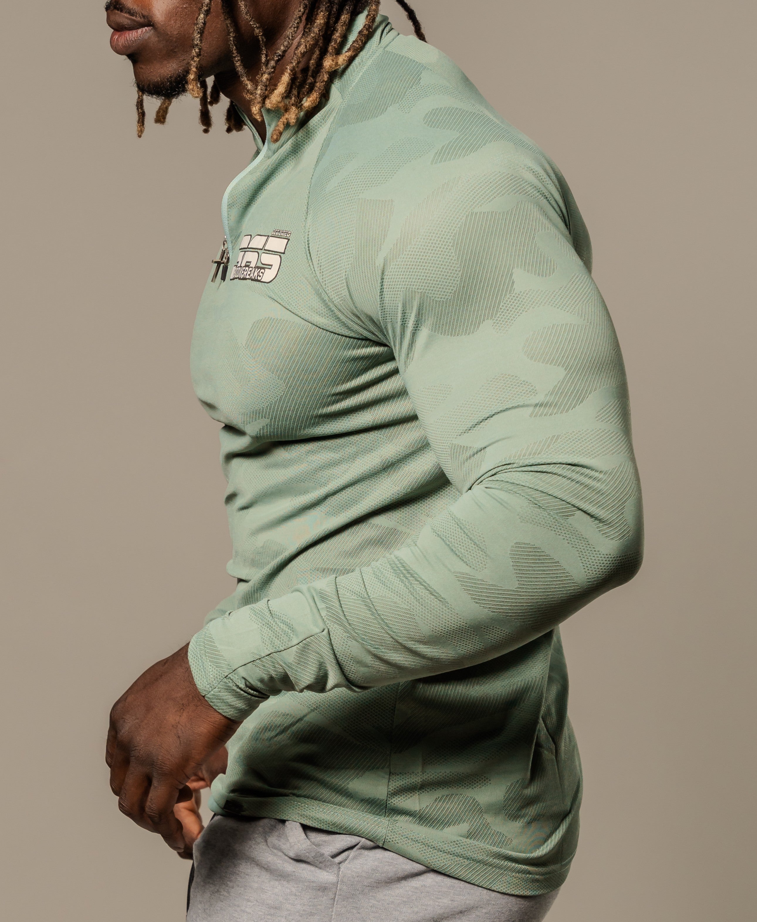 Tech Dedicated 365 1/4 Zip Top - CAMO KHAKI