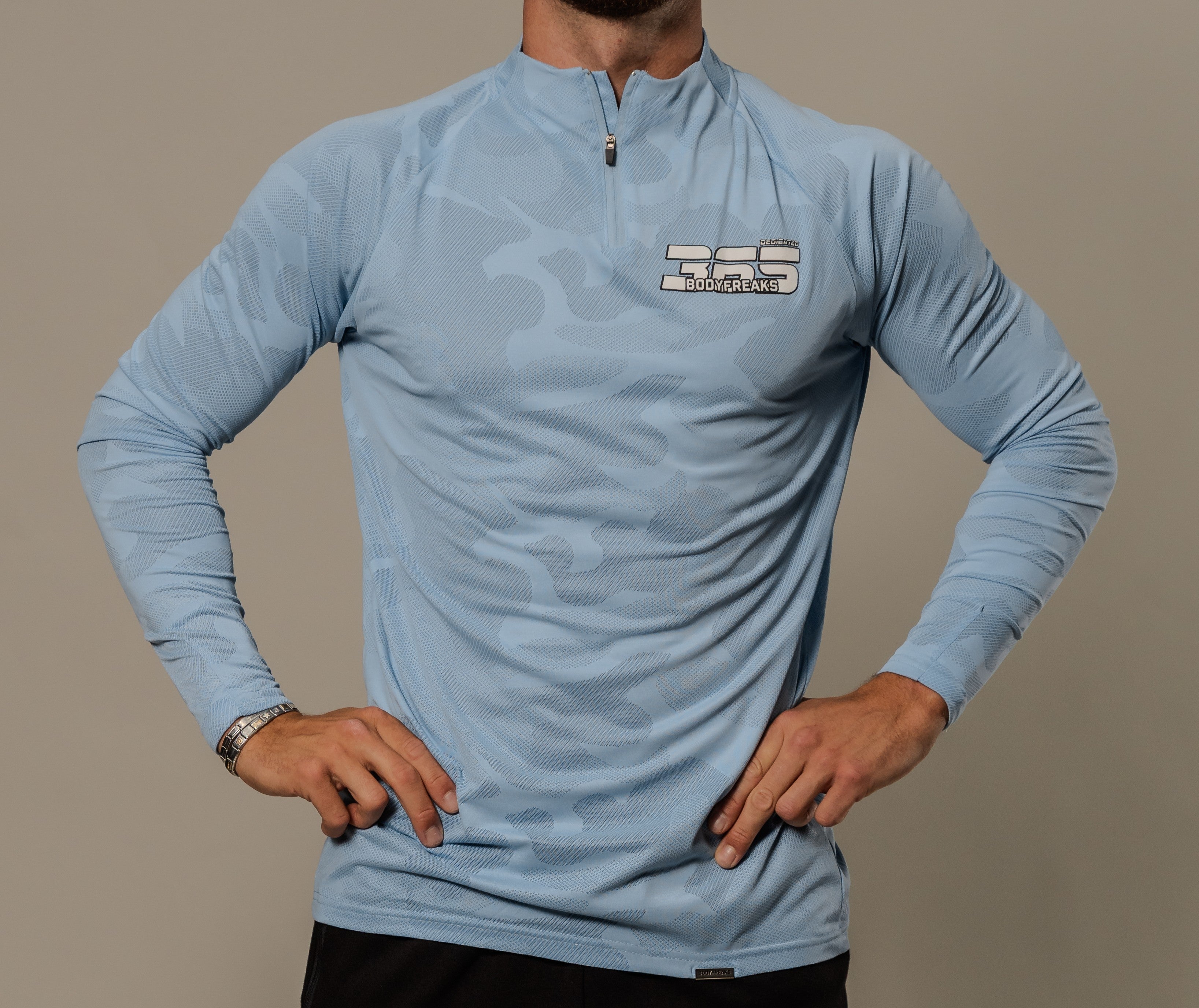 Tech Dedicated 365 1/4 Zip Top- CAMO BABY BLUE