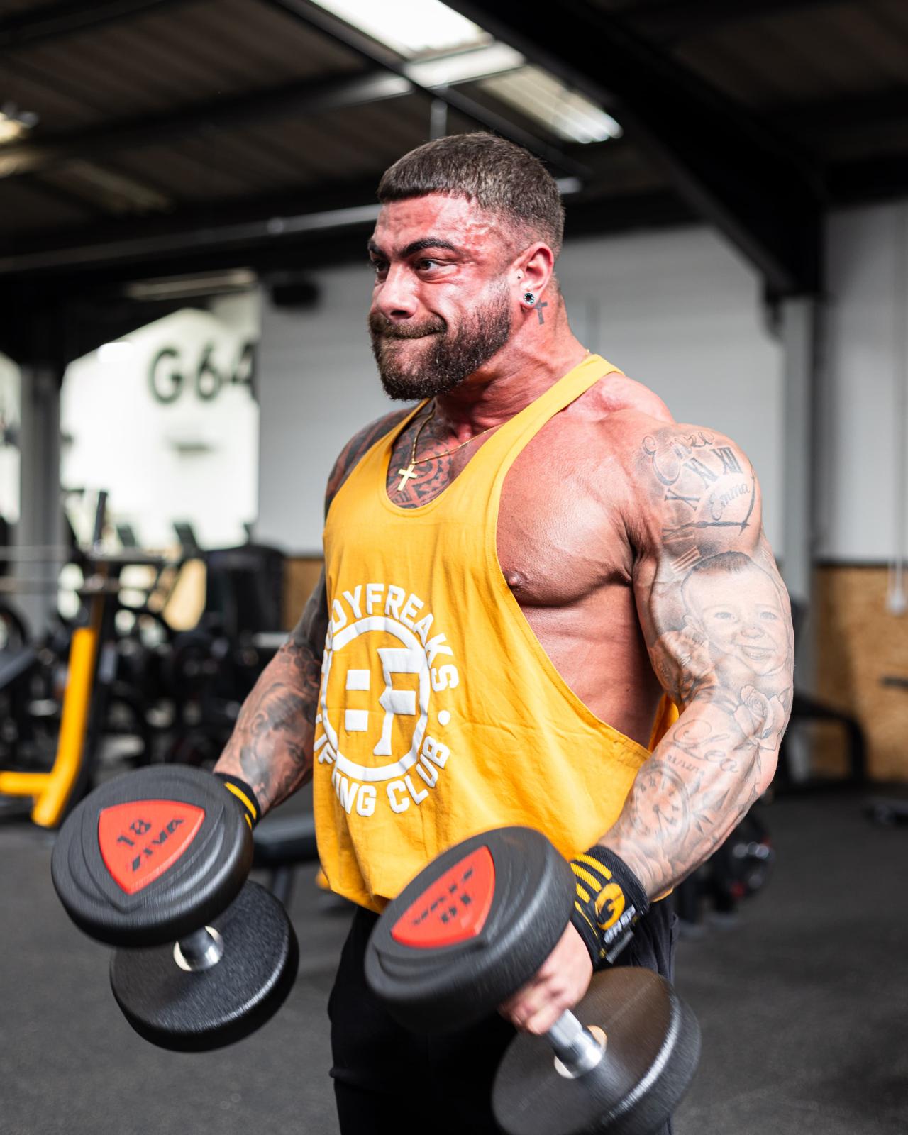 BF Lifting Club Stringer Vest - ORANGE