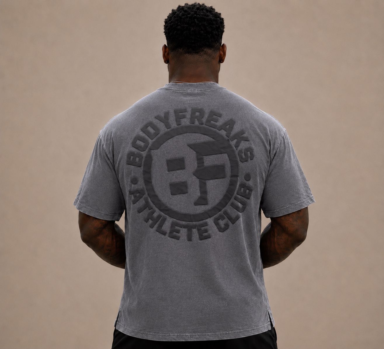 BF Athlete Club TEE - Acid Wash Grey