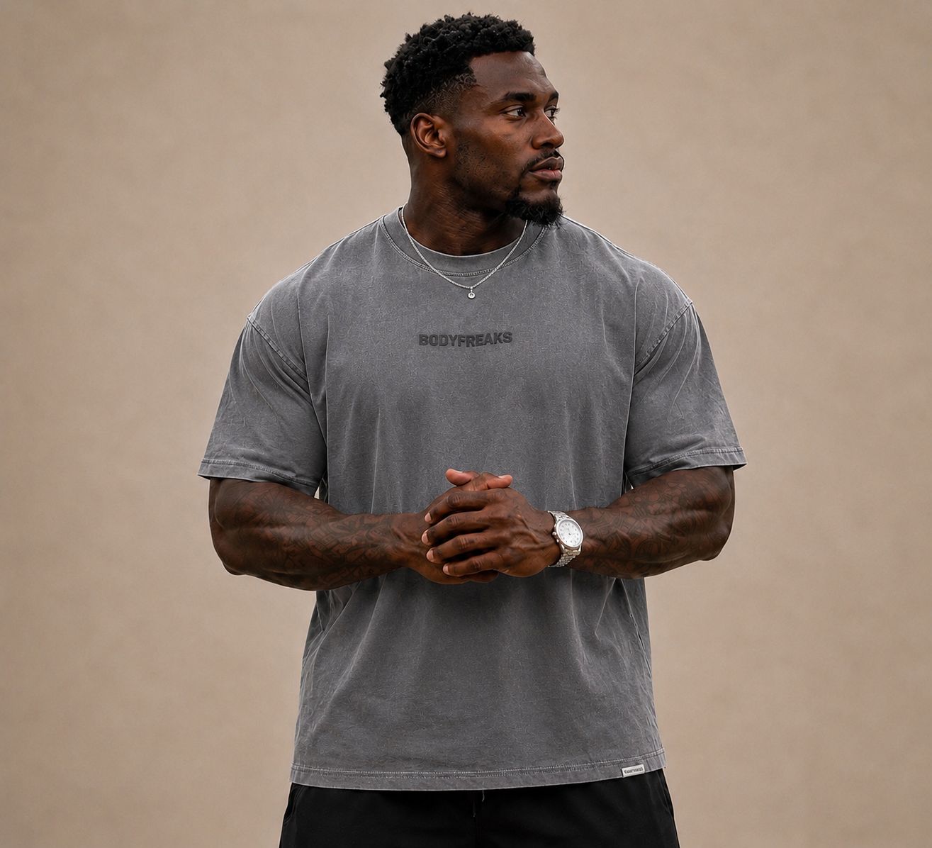BF Athlete Club TEE - Acid Wash Grey