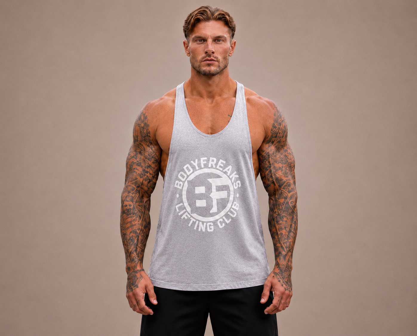 BF Lifting Club Stringer Vest - Grey