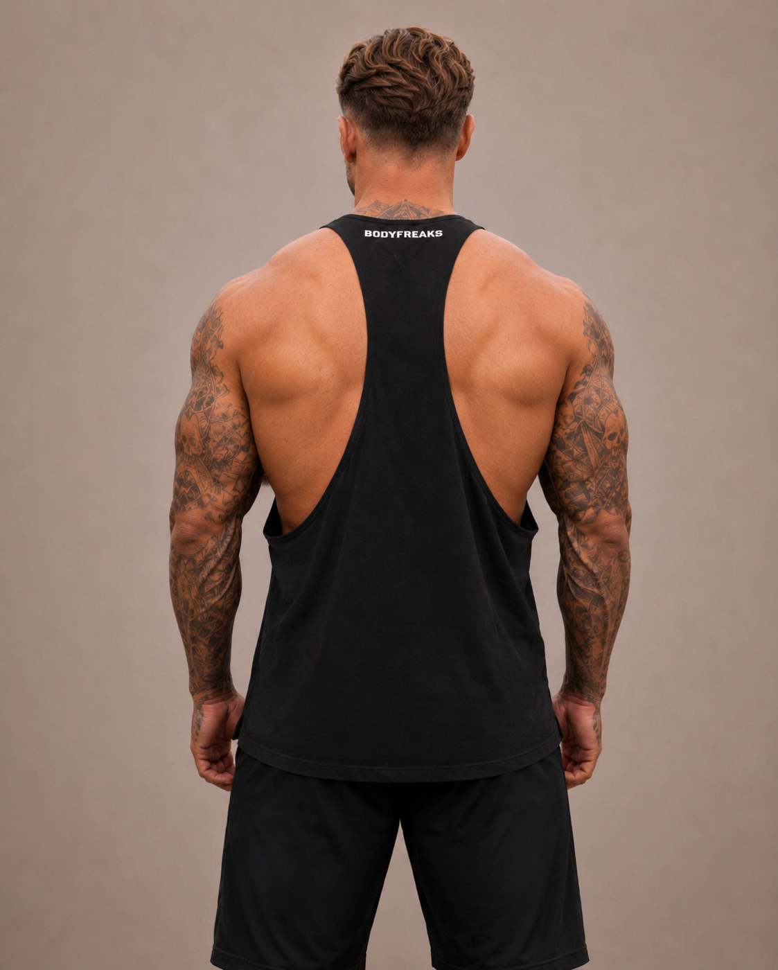 BF Lifting Club Stringer Vest - JET BLACK
