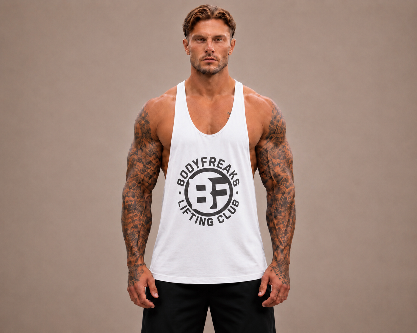BF Lifting Club Stringer Vest - BRILLIANT WHITE