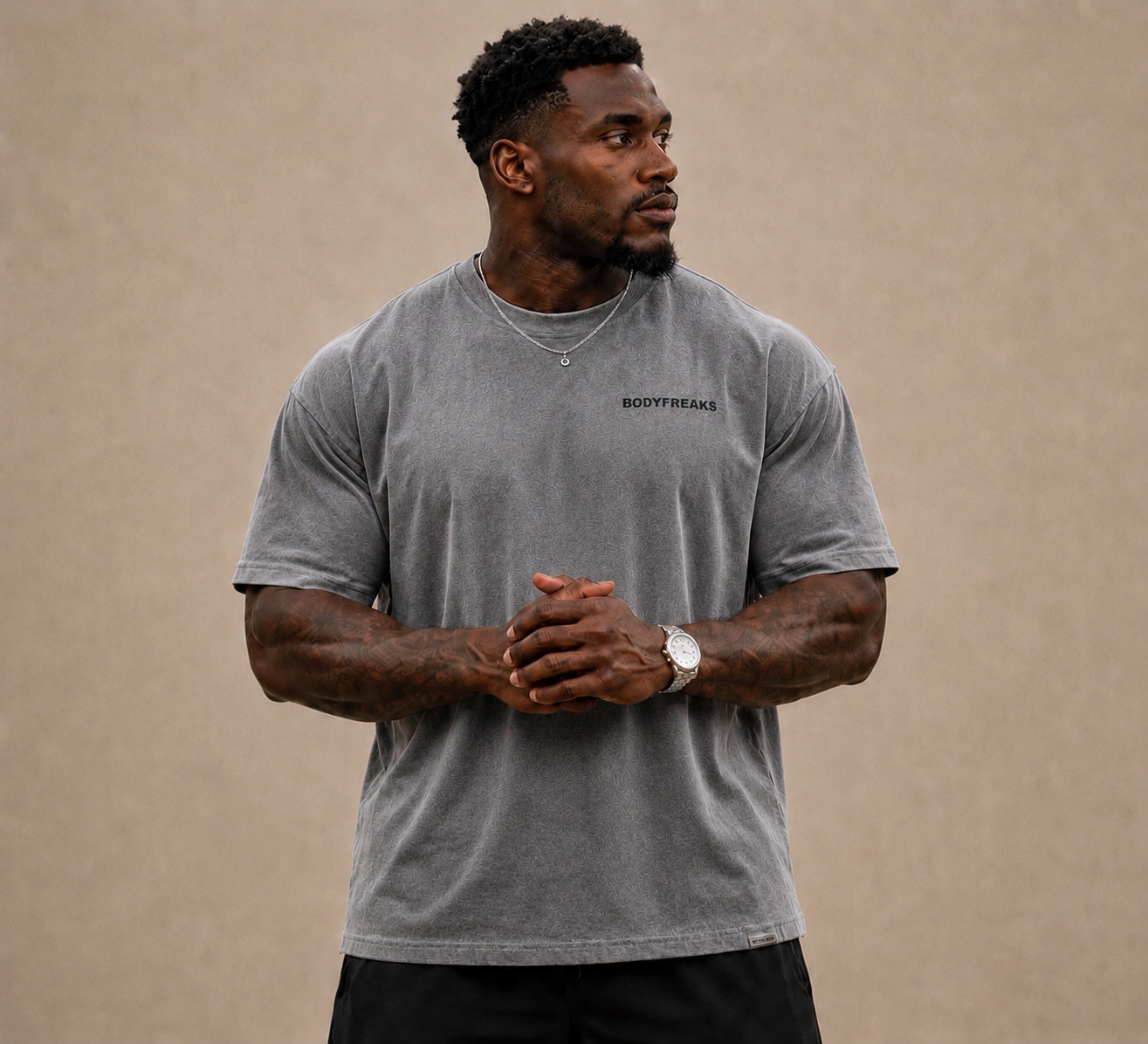 BF Essential Oversized Tee - MARL GREY