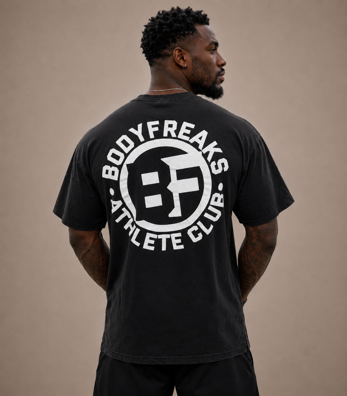 BF Athlete Club TEE - Acid Wash Black