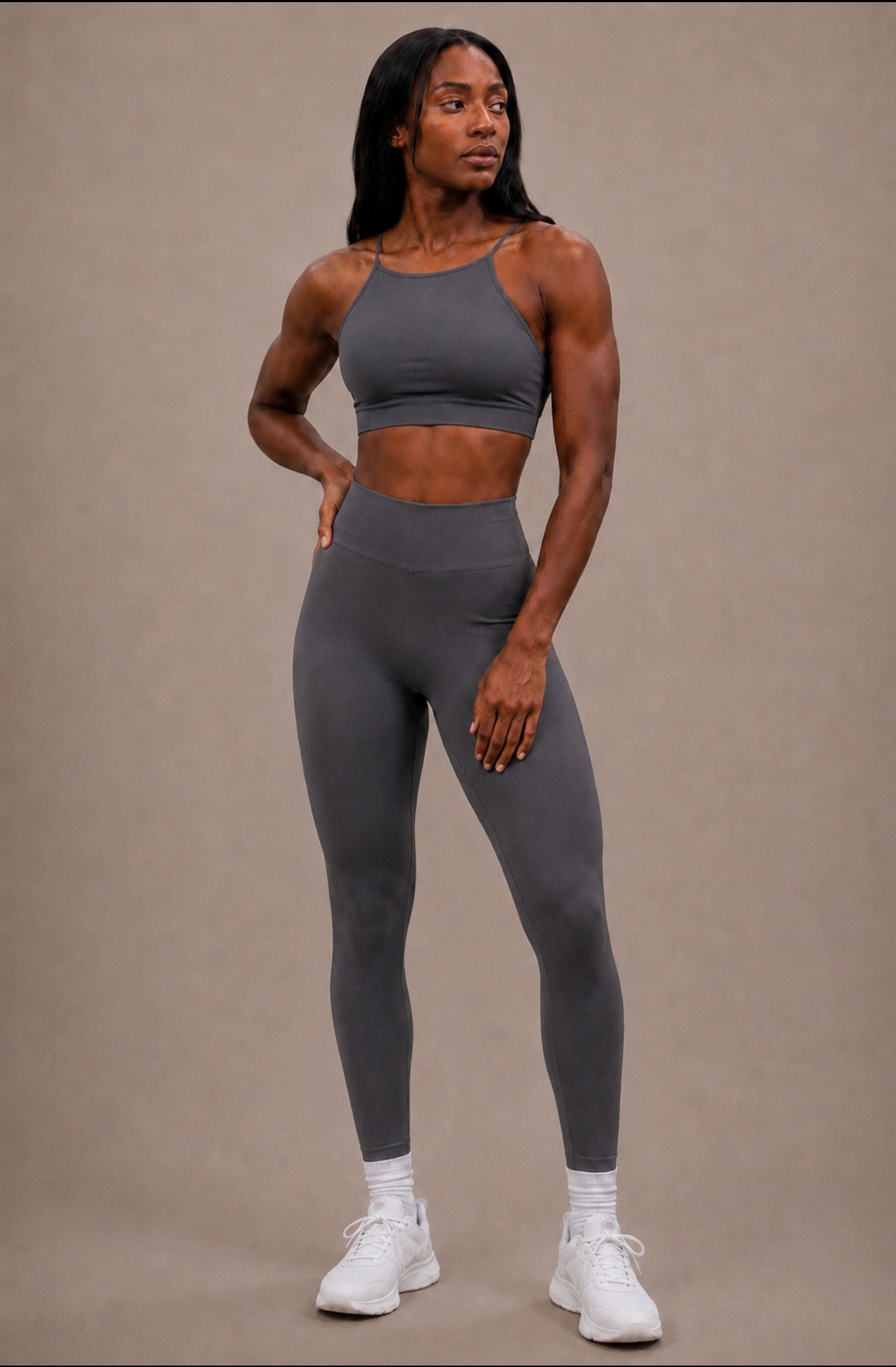 Icon Seamless Scrunch Leggings V2 - FOSSIL GREY