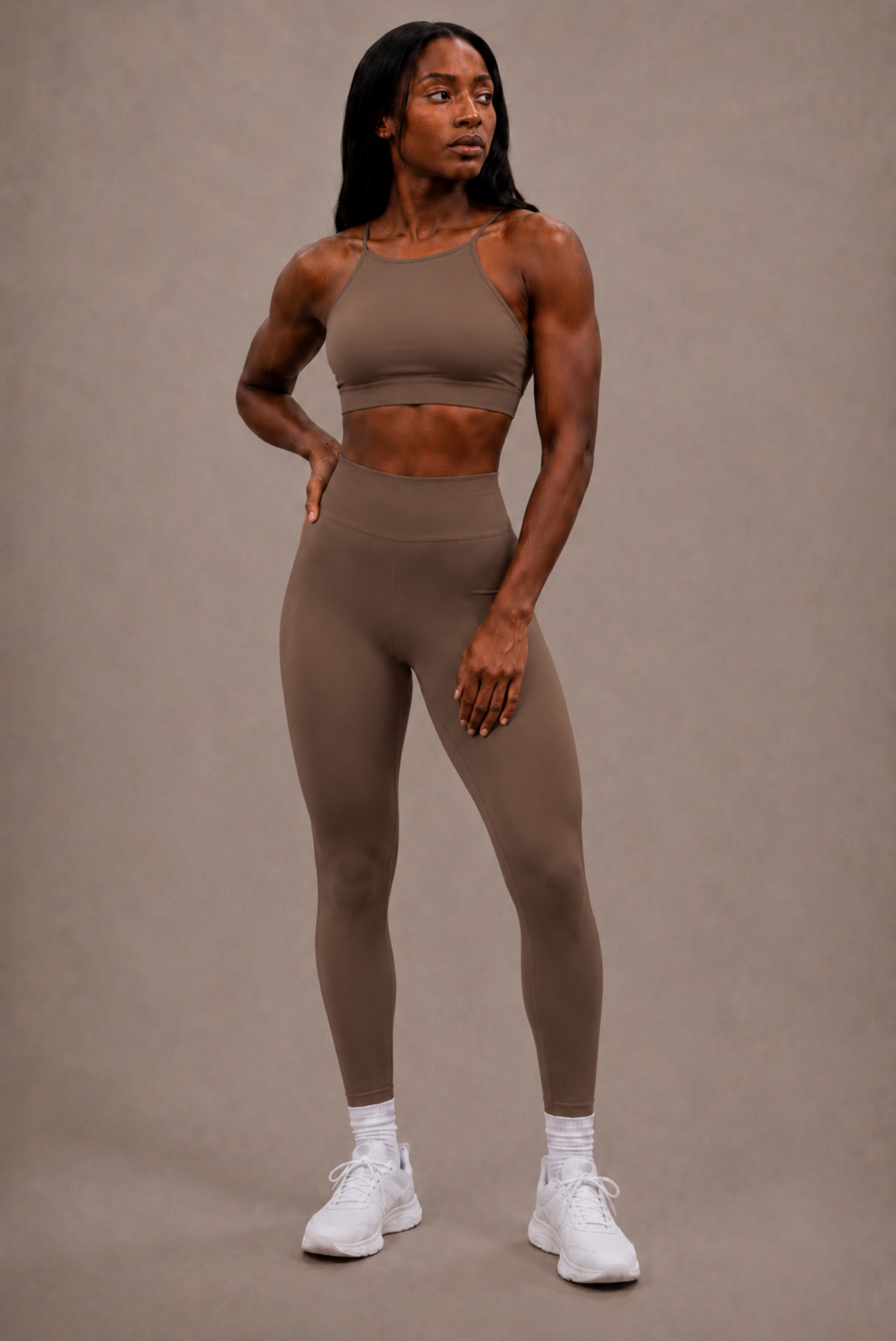 Icon Seamless Scrunch Leggings V2 - MOCHA BROWN