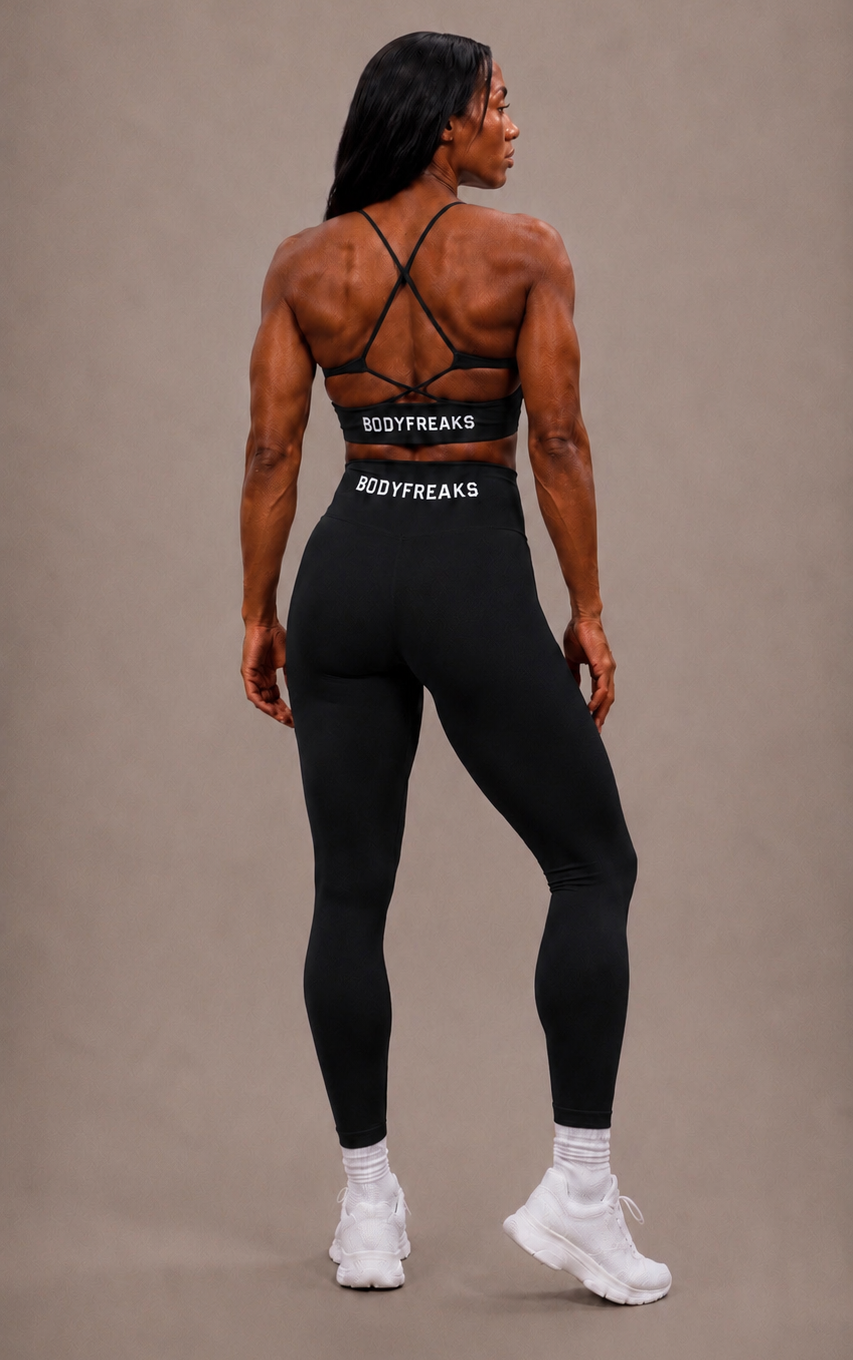 Icon Seamless Scrunch Leggings V2 - JET BLACK